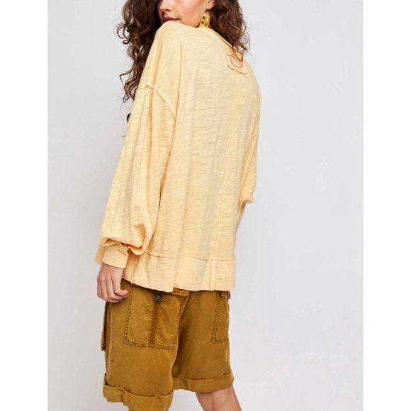 NWT Free People Vega Long Sleeve / Sun Dappled - Picture 3 of 6